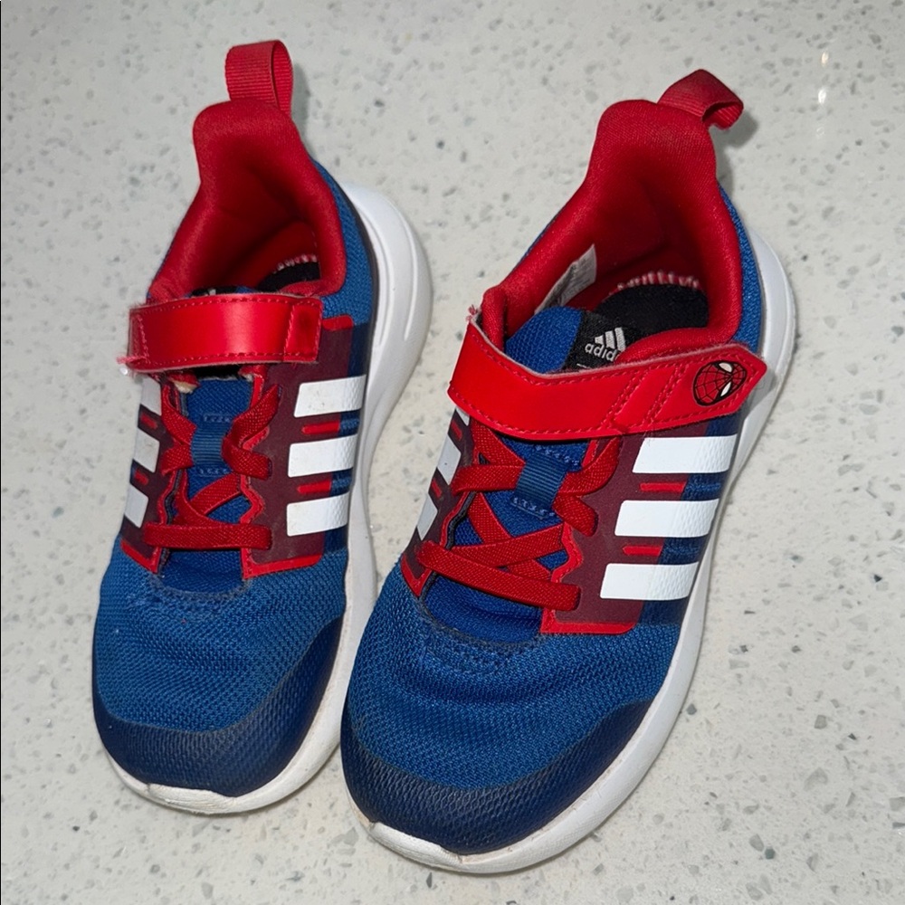 Adidas Blue and Red Velcro Sneakers